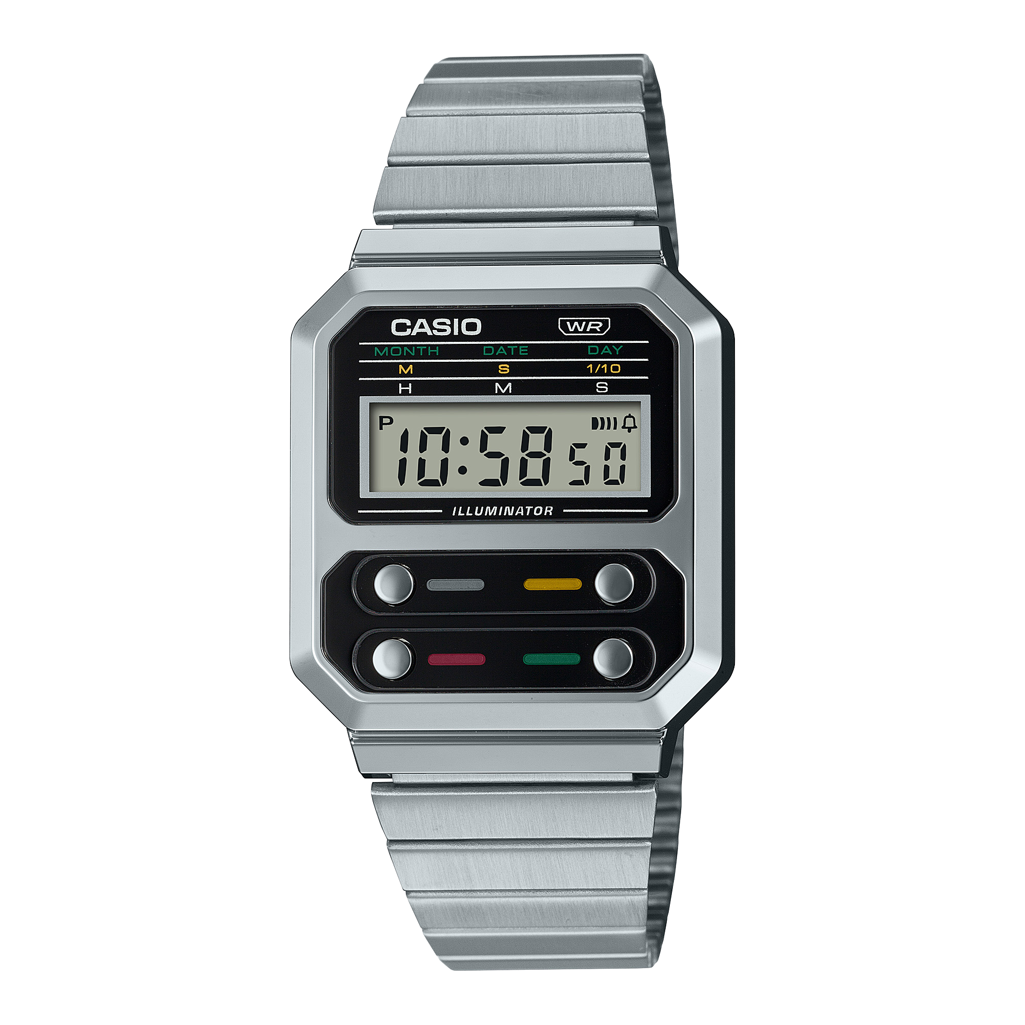 reloj casio vintage luz led plaeado reloj casio vintage luz led plaeado