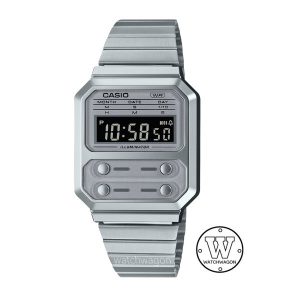 casio a100we 7b reloj digital vintage plateado