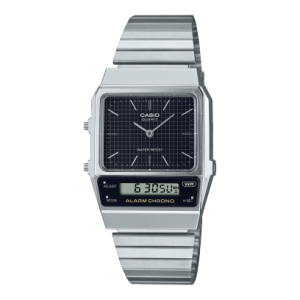 reloj casio metal/plat (h) t/a# doble/hora/an/alarm/wr