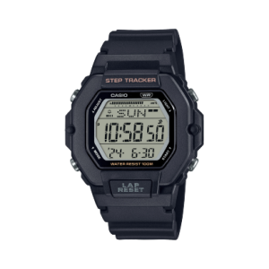 reloj digital crono/alarma led dama casio negro