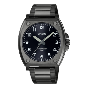 reloj casio hombre analogo acero negro