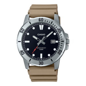 reloj analogo hombre casio correa resina negra