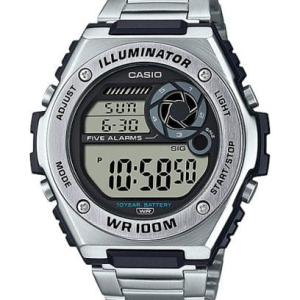 reloj casio metal 5 alar 100mt luz led cronom