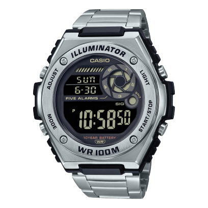 reloj casio metal 5 alar 100mt luz led cronom reloj casio metal 5 alar 100mt luz led cronom