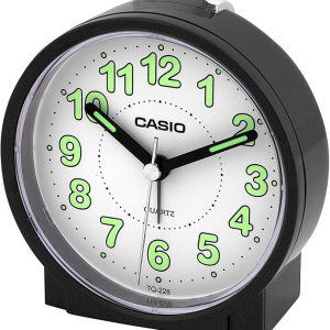 reloj casio despertador analogo negro