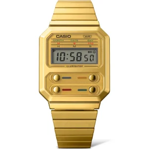 Reloj digital vintage dorado Casio A100WEG-9A