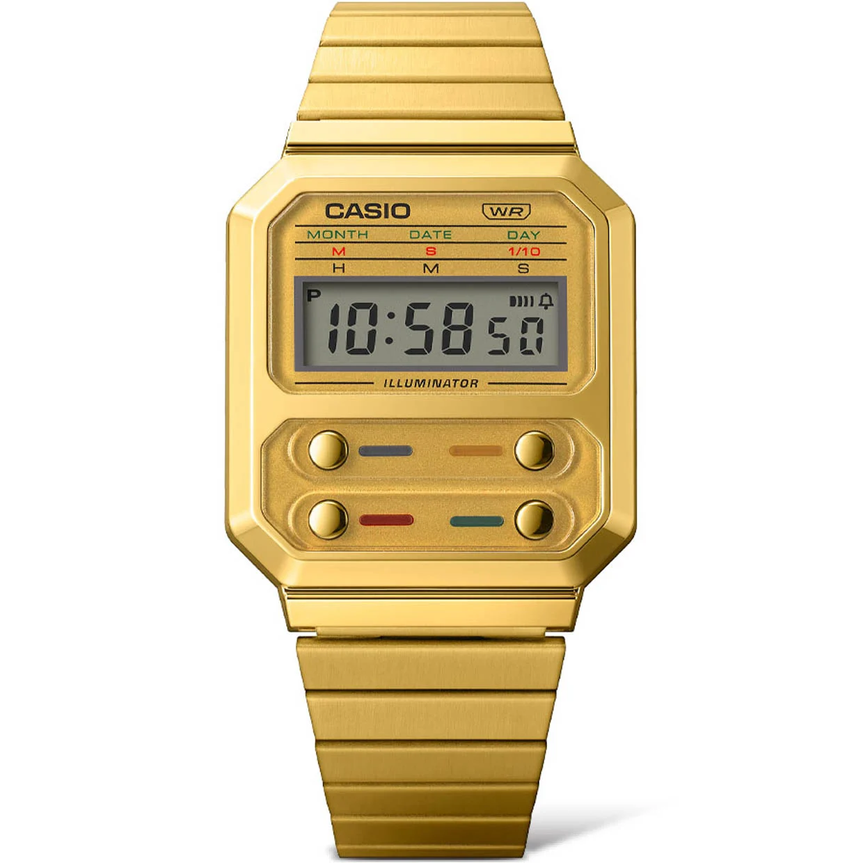 Casio A100WEG-9A reloj digital vintage dorado Reloj digital vintage dorado Casio A100WEG-9A