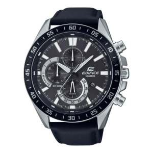 reloj casio cuero/p (h) t/n fecher/cronogra/wr100m (efv 620l 1av)